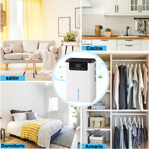 Deshumidificador Eléctrico Inteloco Portátil 2000ml Con Led Color Blanco