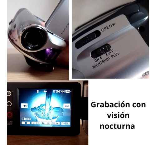 Cámara De Video Sony Handycam Dcr-dvd 105+dvd-rw+accesorios Plata/gris Claro (Usado)