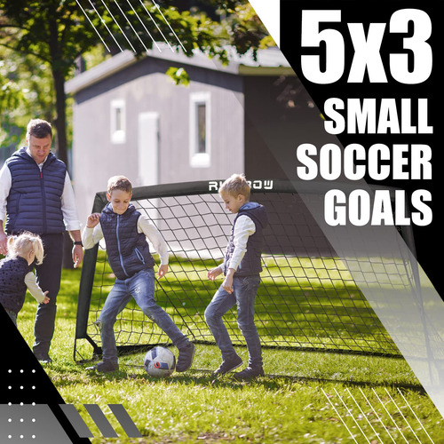 Runbow Portería De Fútbol Portátil Para Niños De 5 X 3 Pies