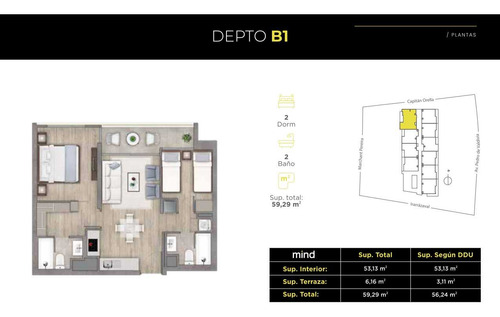 ¡oportunidad Dpto Nuevo En Edificio Mind (94960)
