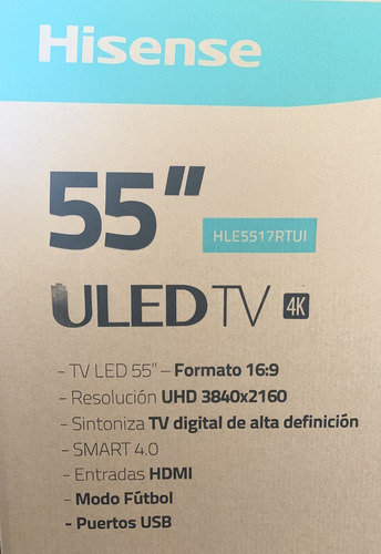 Smart Tv Hisense 55' / Digital De Alta Resolución