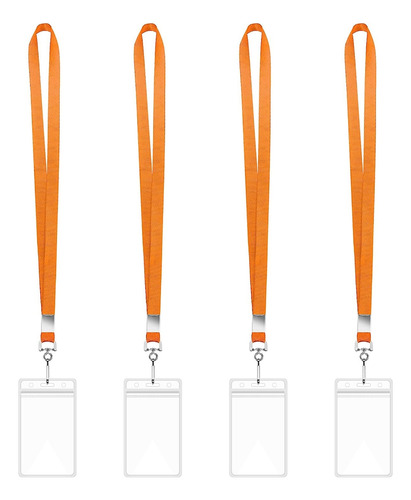 (gn) Porta-crachá Vertical Para Cartão De Visita Com Cordões