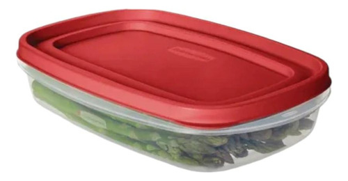 Hermetico Easy Find Lids Rectangular 1,3lt Rojo