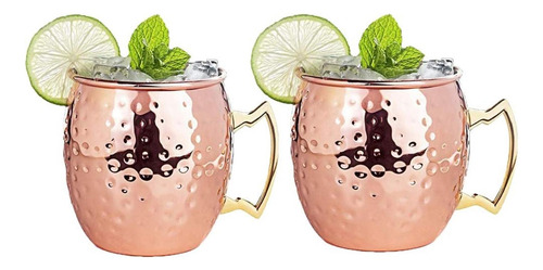 Mug Vasos Cobre Set De 2 Casatua Moscow Mule Coctel 500ml