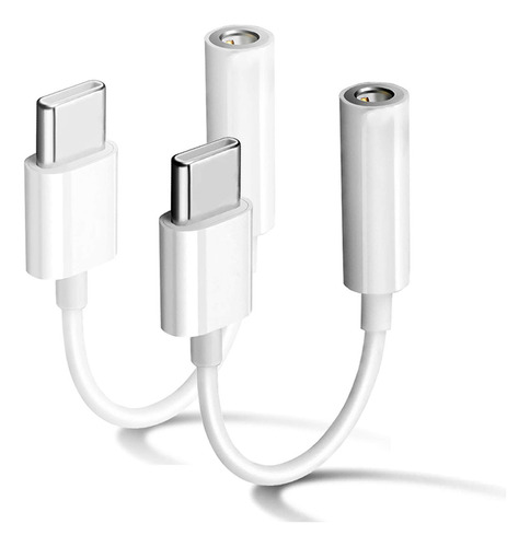 Paquete De 2 Adaptadores Usb C A Conector De Auriculares De