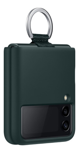 Case Silicona With Ring Samsung Galaxy Z Flip 3 5g Green