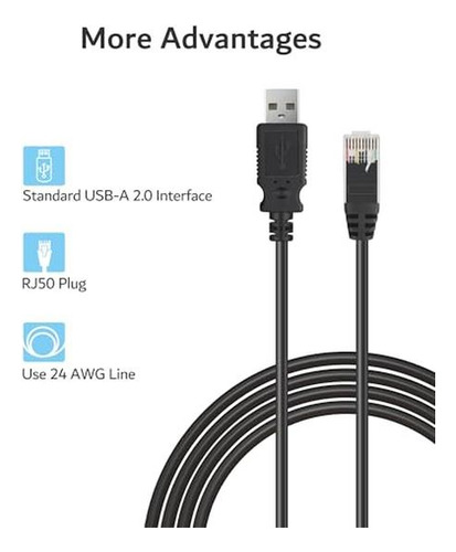 Cable Usb A Rj50 10p10c, Cable Usb A Rj50 De Control Para Ap