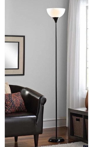 Mainstays Lampara De Piso 180.3 Cm Metal (blanco,negro,plata