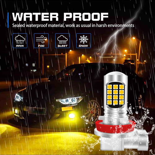 Kit De Faros Antiniebla Led H11 6000k Bicolor Amarillo