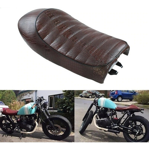 Asiento Universal Moto Brat Cafe Racer Bobber Tracker H / P