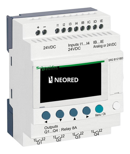 Zelio Logic Compacto 12e/s 24vdc, Salidas Relé Con Reloj Con