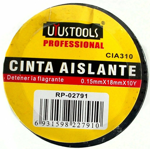 Cinta Aisladora 18mm X 10m X5 Unidades