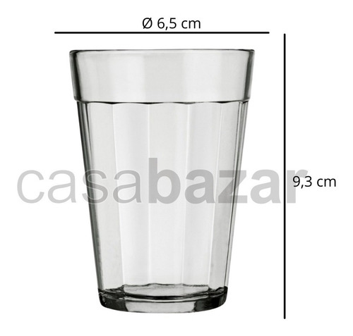 Imagen 2 de 6 de Vaso Americano Nadir Jugo Soda Vidrio Eventos 190ml X 12 Uni
