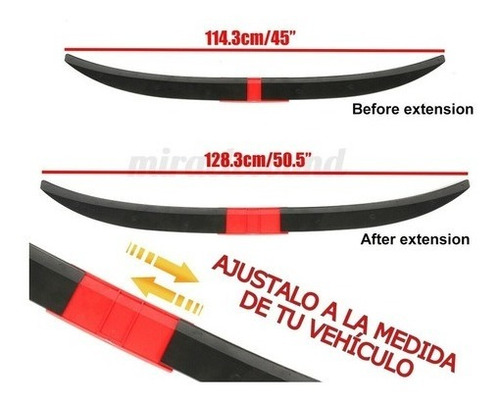 Imagen 4 de 4 de Lip De Maleta Spoiler Ajustable Trasero Tuning Universal