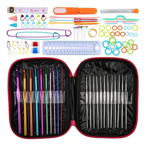 100 Pzas Kit De Ganchillo, Set De Crochet Agujas Para Tejer