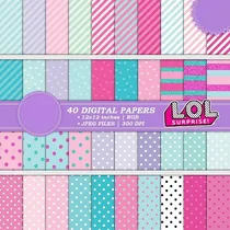 Comprar 2x1 Kit Fondos Lol Surprise 5, Papeles Digitales Decorados
