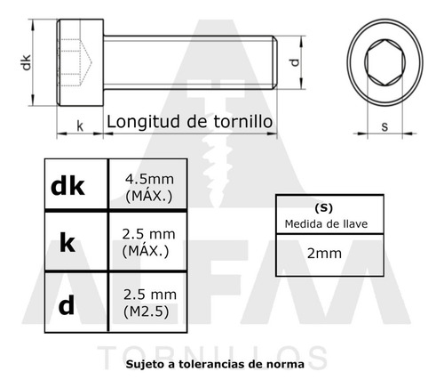 Gls Compatible Parafuso Allen De Aço Inoxidável Din912 M2,5
