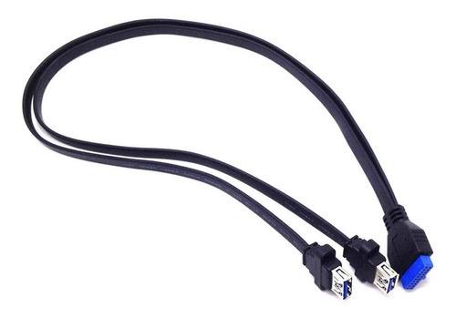 Cable De Extensión De Panel Frontal Usb 3.0 Doble De 2 Puert