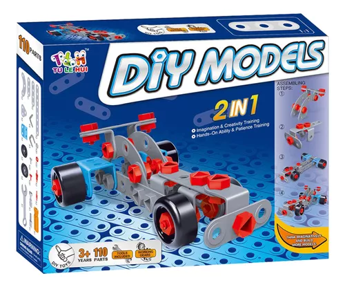 Jogo Blocos De Montar Infantil Brinquedo Diy Models Carros
