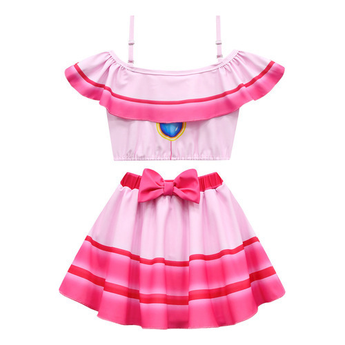 Traje De Baño Para Niñas Super Mario Princess Peach De 2 Pie