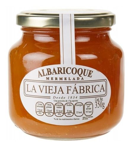 Mermelada De Albaricoque La Vieja Fabrica 350 Gr.*