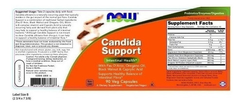 Candida Support 90caps, Soporte De Candida, Now,