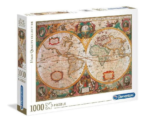 Rompecabezas Mapa Antiguo 1000 Piezas Clementoni