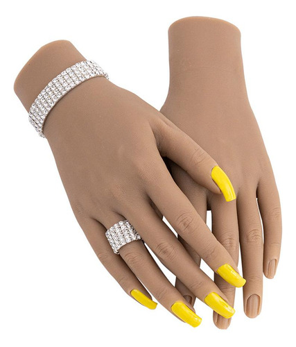 Mano De Práctica De Uñas Acrílicas Herramienta E Se Fue