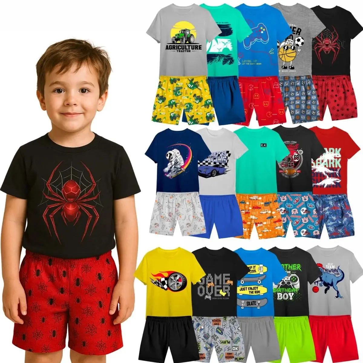 Kit Roupa Infantil Menino 10 Peças Conjunto Infantil Menino Cor Tam 3 - 2 Anos