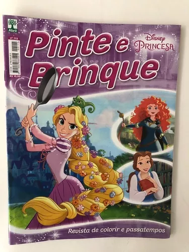 Kit 6 Revistas De Colorir Pintar Atividades Pincesas Disney