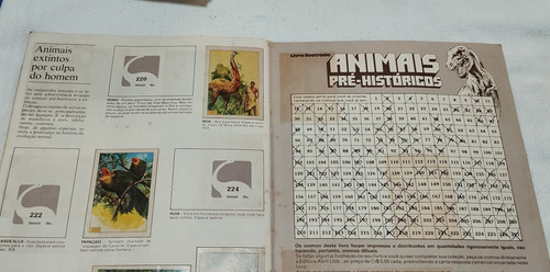 Album De Figurinhas Animais Pré-histórico -1979- Incompleto Animais Pré Históricos (Usado)
