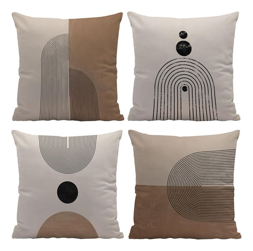 Juego De 4 Fundas De Almohada Reversibles Bohemias