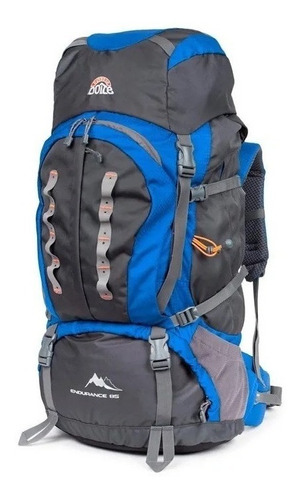 Mochila Doite Outdoor Endurance 85 Litros Expedicion Montaña Color Gris con azul