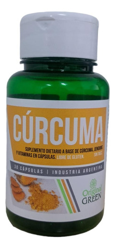 Original Green-cúrcuma + Jengibre + Vitamina E-x30 Capsulas 