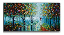 Comprar Pintura Abstracta Al Óleo Sobre Lienzo 24x48 Pulgadas