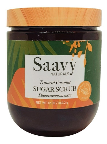 Saavy Naturals Tropical Coconut Sugar Scrub Exfoliante 320g