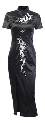 Vestido Elegante Mujer De Gótico Chino Tradicional Cheongsam