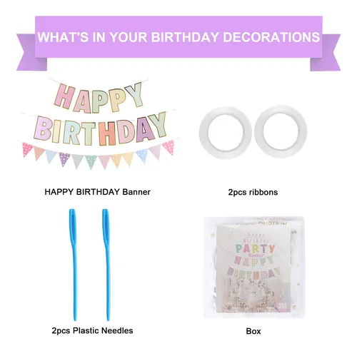 Banner De Cumpleaños Picoway Happy Birthday Para Mujeres Y N