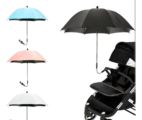 Paraguas Para Coches De Bebe Celeste, Rosa Negra ,verde 