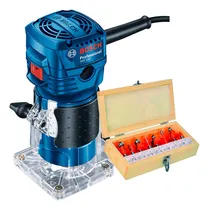 Comprar Router Bosch Gkf 550 1\u002F4 + Set De 8 Brocas Para Router.
