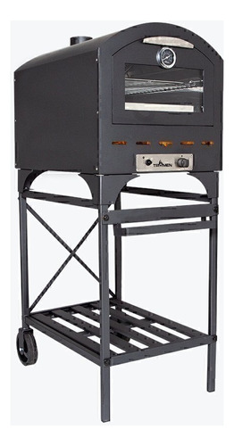 Horno De Pie A Gas Tromen Tango 560 Con Base 56l Negro