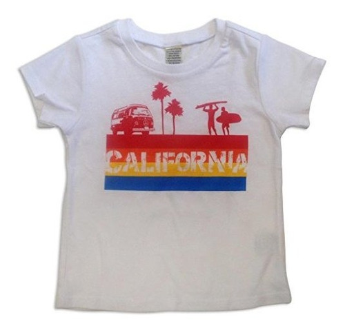 Sol Baby California 4 Colores Stripe White Tee-4t-white.