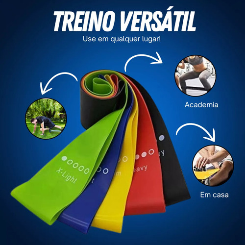 Kit 100 Faixa Elastica P/ Treino Extersor Superband Academia