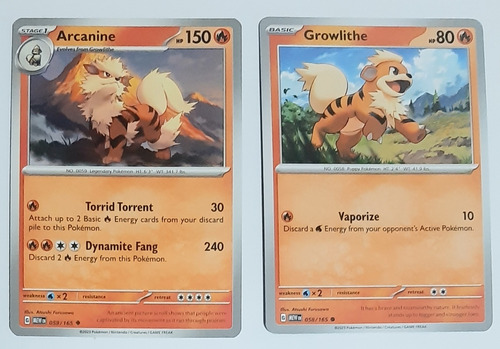 Carta Pokémon Tcg Scarlet & Violet 151 Growlithe Arcanine 