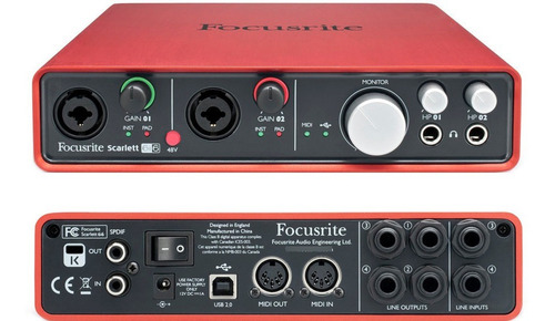 Imagen 1 de 3 de Focusrite Scarlett 6i6 Placa De Audio Interfaz