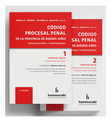 Código Procesal Penal De La Provincia De Buenos Aires. 2 Tom