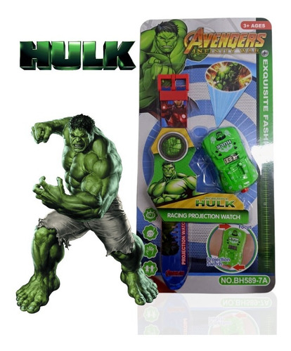 Reloj Digital Infantil Carrito De Hulk De Pulsera