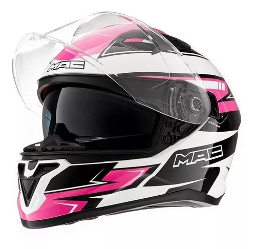 Casco Integral Mac Speed Riot Pink Dama Mujer Moto Delta Cts