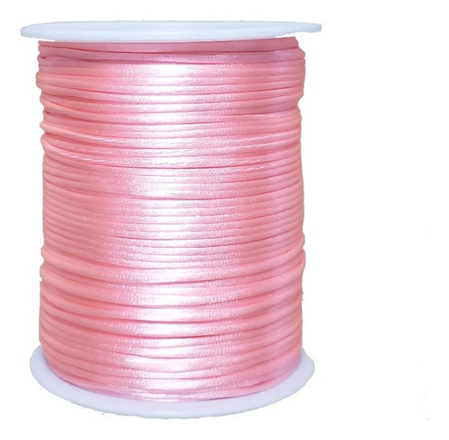 Rabo De Rato Cordão Cetim 1mm Diversas Cores - 100mts Cor Rosa-claro