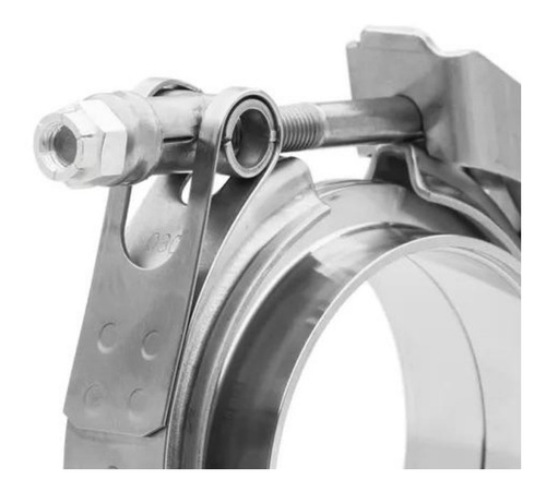 Imagem 6 de 6 de Abraçadeira V-band Engate Rápido + Flanges 3 Inox Mexx